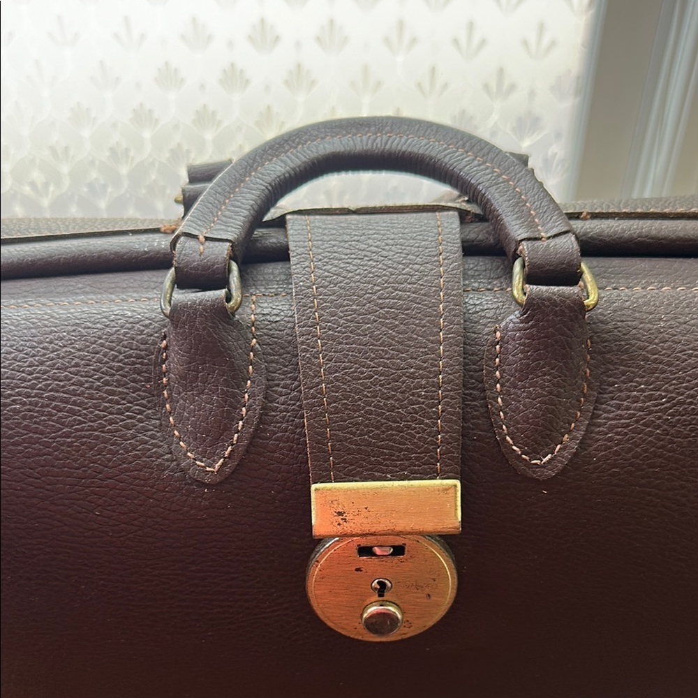 Vintage Brown Leather Apothecary Doctors Men's Bag - Picture 2 of 7